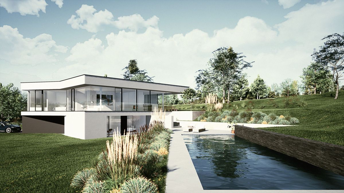 villa contemporaine avec piscine de Hervé Vanden Haute